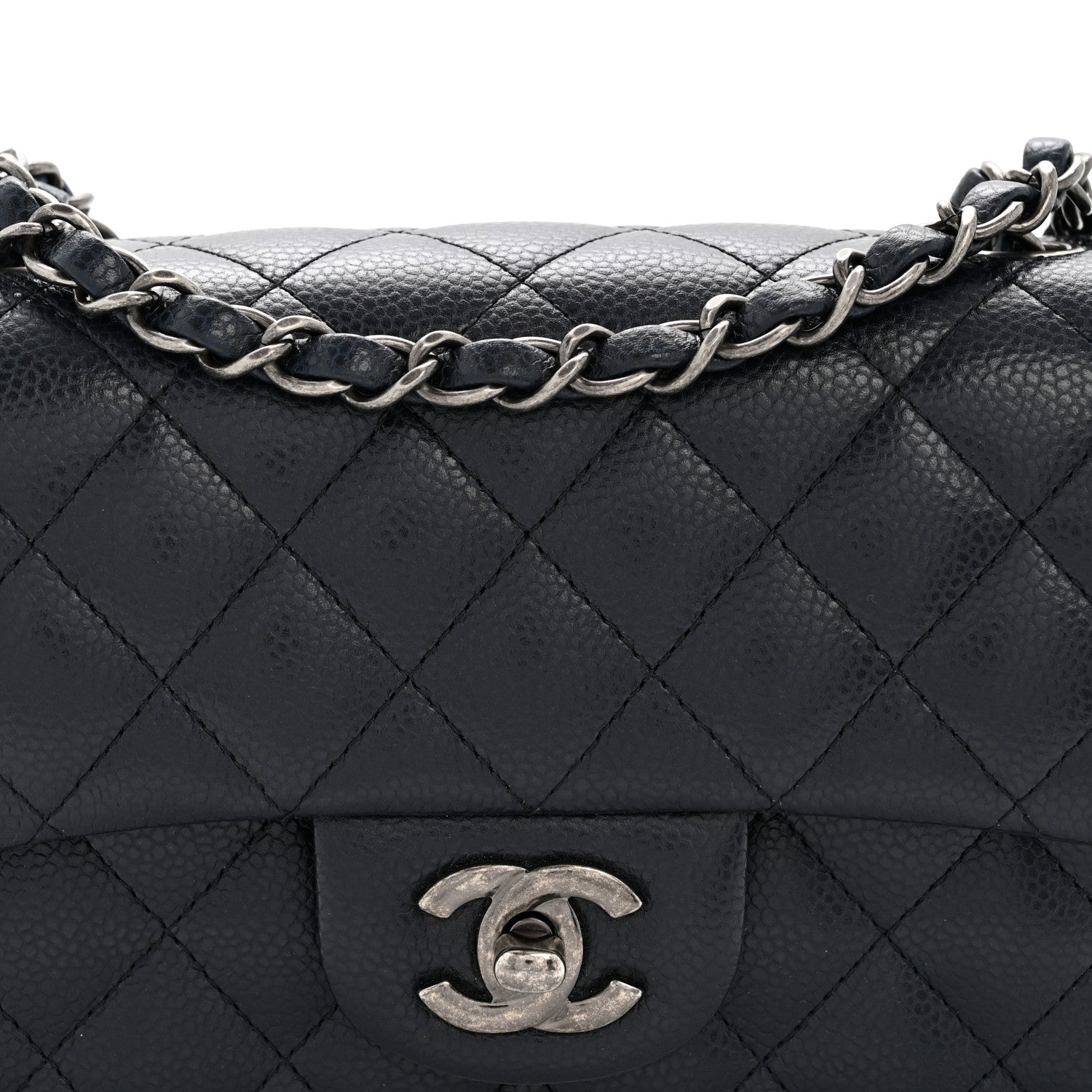 Chanel Caviar Quilted Mini Rectangular Flap Navy 8 of 14