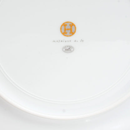 Hermes Porcelain Mosaique Au 24 Presentation Plates-Set of 2 5 of 5