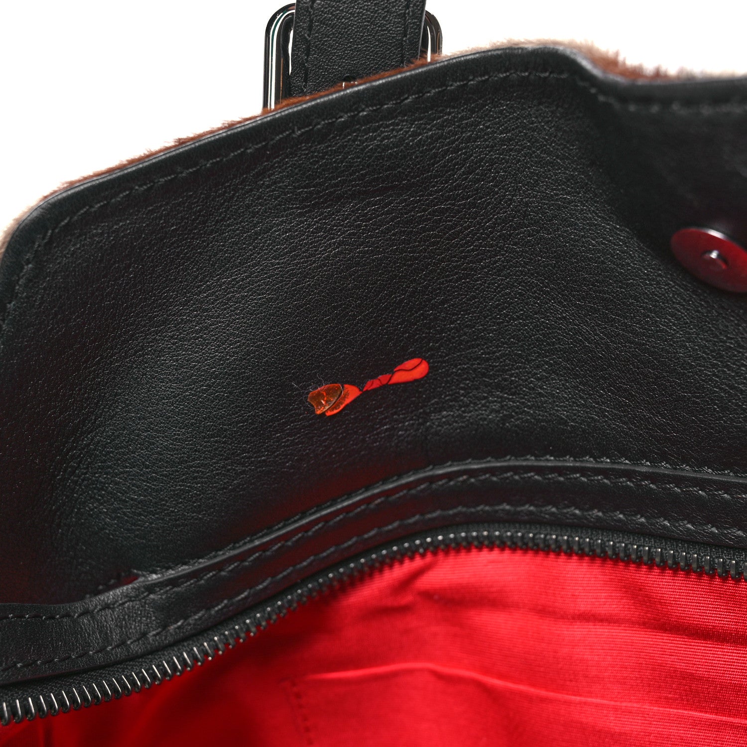 Christian Louboutin Pony Hair Calfskin Spikes Syd Backpack Coffee Bronze Black 12 of 12