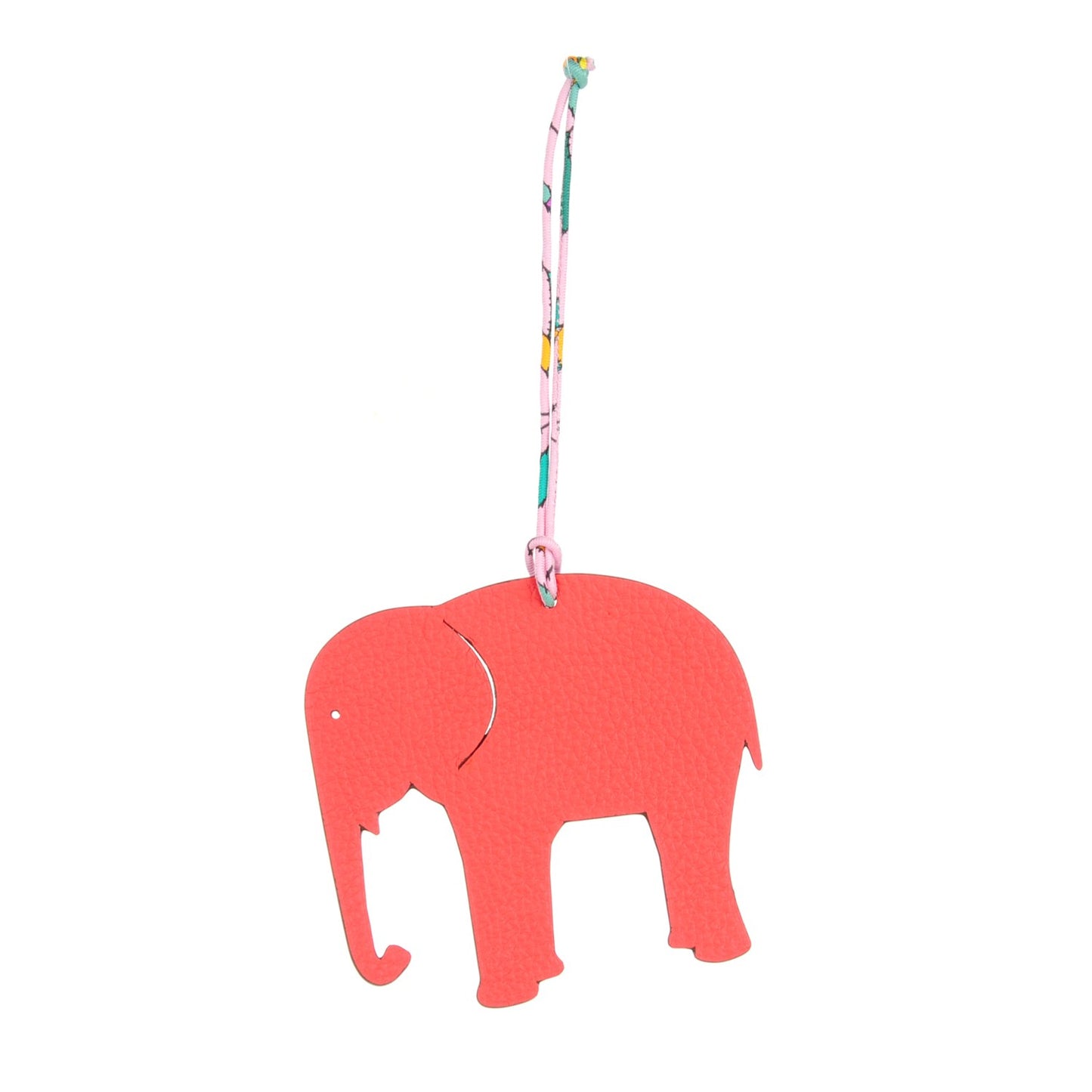 Epsom Togo Petit H Elephant Bag Charm Anemone Capucine