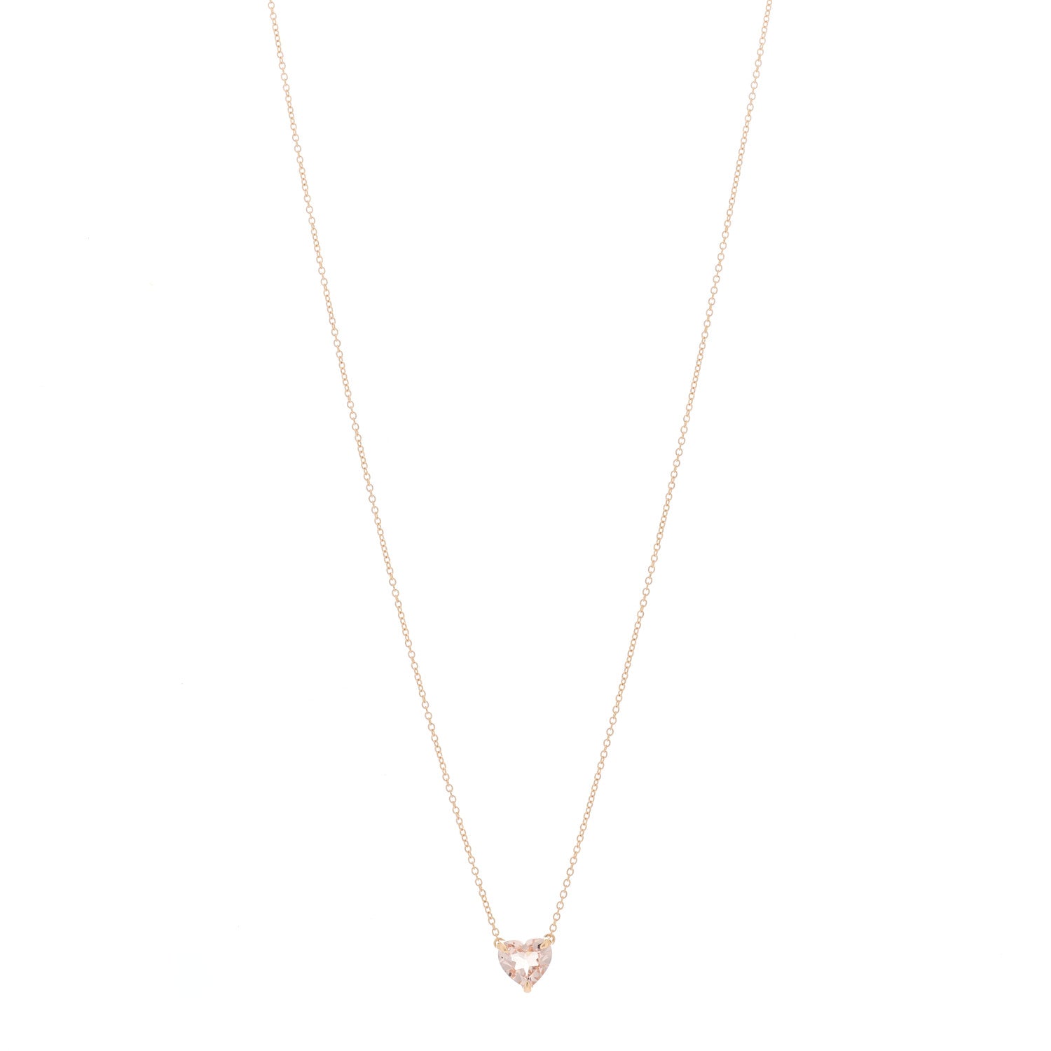 David Yurman 18K Rose Gold Morganite 8mm Chatelaine Heart Pendant Necklace 1 of 4