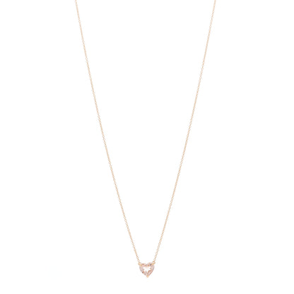 David Yurman 18K Rose Gold Morganite 8mm Chatelaine Heart Pendant Necklace 1 of 4