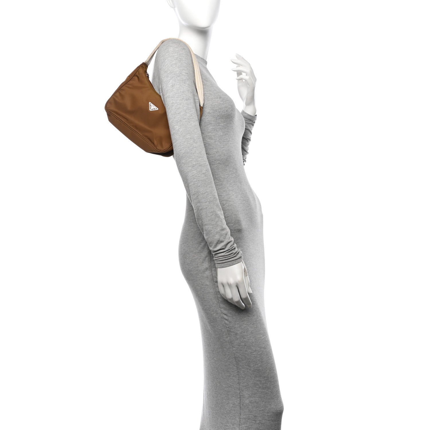 Prada Tessuto Nylon Sport Mini Shoulder Bag Nocciola 2 of 13