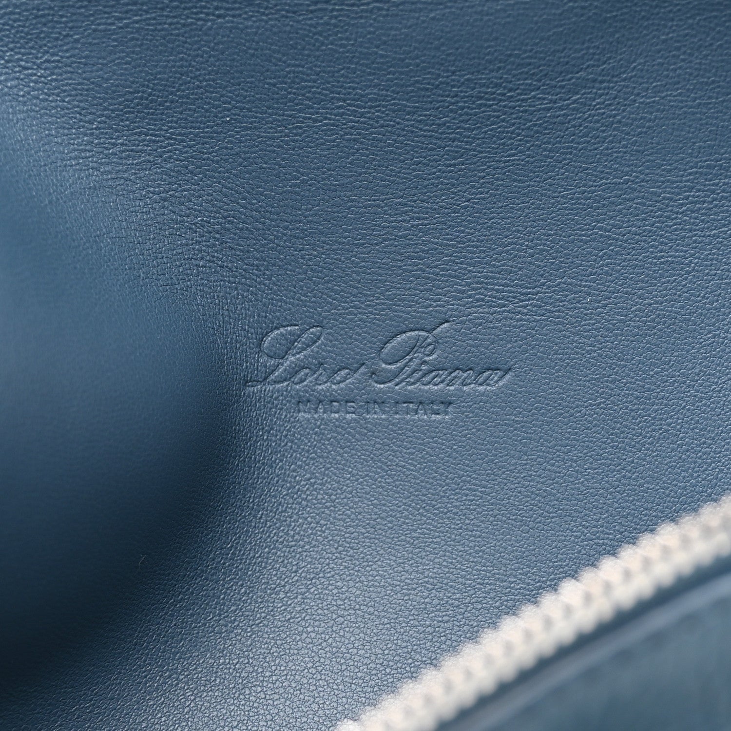 Loro Piana Grained Calfskin L19 Extra Pocket Pouch Cloud Sky 6 of 15