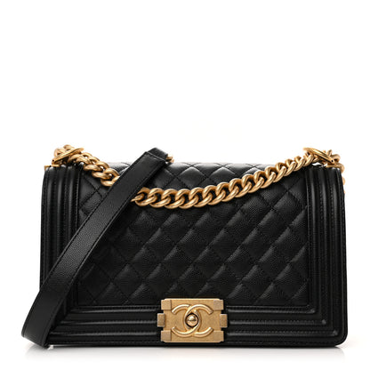 Chanel Caviar Quilted Medium Boy Flap Black 1 of 12