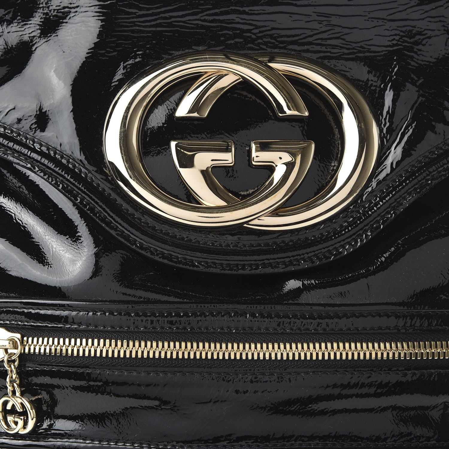 Gucci Patent Britt Messenger Bag Black 11 of 11
