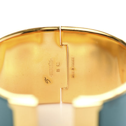 Hermes Enamel Extra Wide Clic Clac H Bracelet PM Emeraude 4 of 6