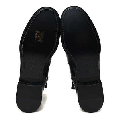 Chanel Aged Calfskin CC Ankle Boots 37 Black 5 of 8