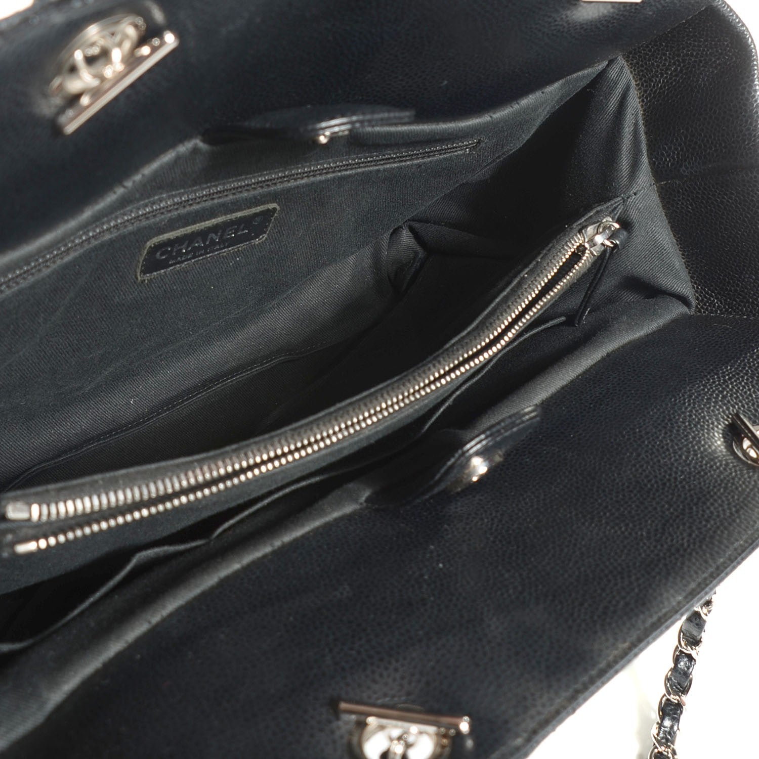 Chanel Caviar Medium Soft CC Top Handle Tote Black 6 of 8