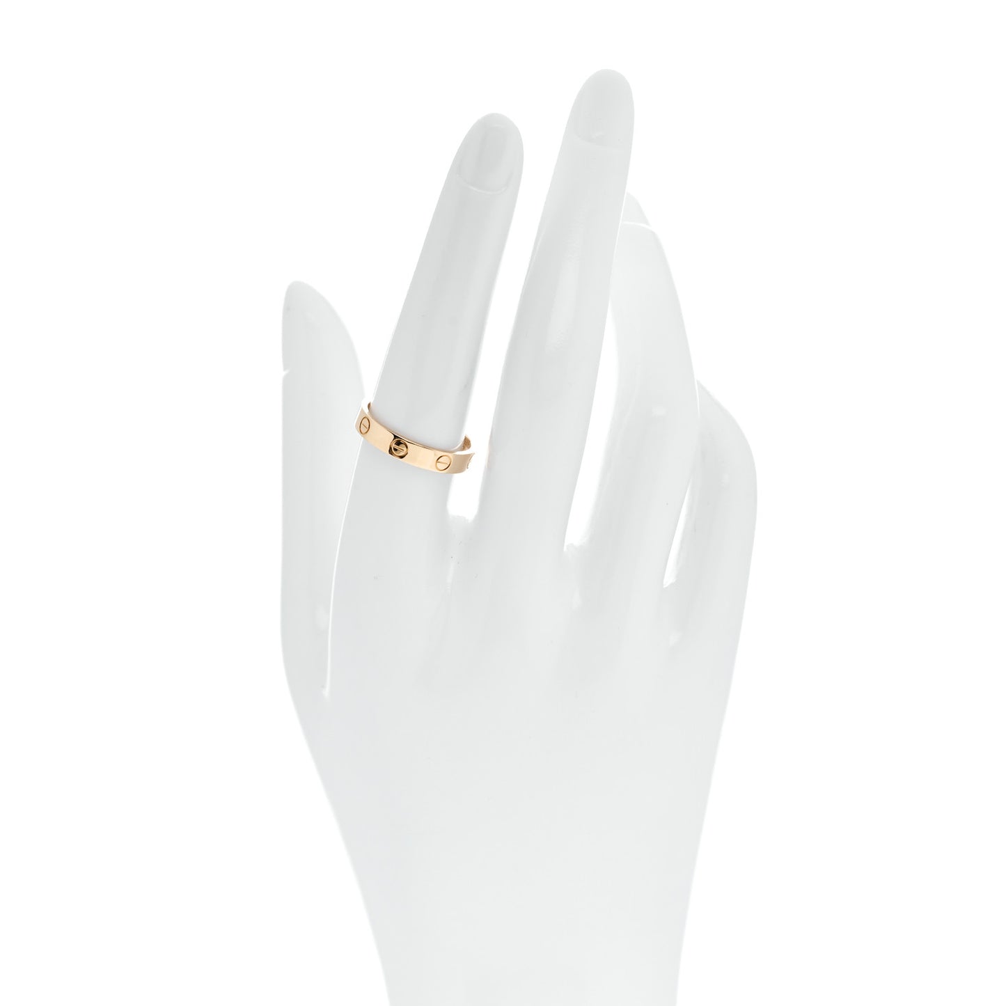 18K Yellow Gold 3.5mm LOVE Wedding Band Ring 55 7.25