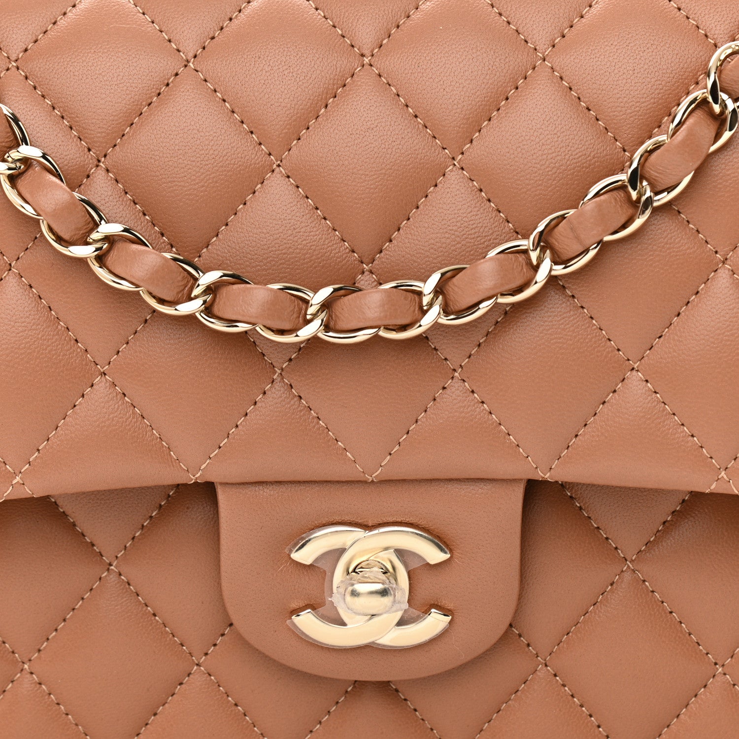 Chanel Lambskin Quilted Medium Double Flap Brown 8 of 12