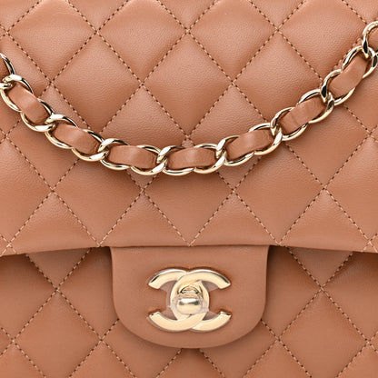 Chanel Lambskin Quilted Medium Double Flap Brown 8 of 12