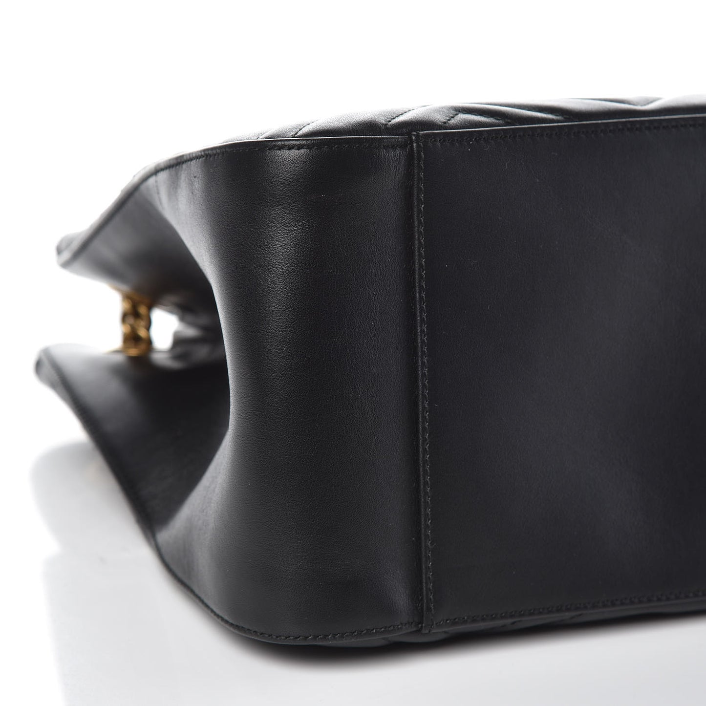 Calfskin Matelasse Medium GG Marmont Shoulder Tote Bag Black