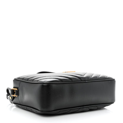 Saint Laurent Calfskin Matelasse Monogram Lou Camera Bag Black 4 of 10