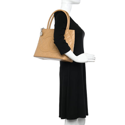 Chanel Caviar Quilted Medallion Tote Beige 2 of 12