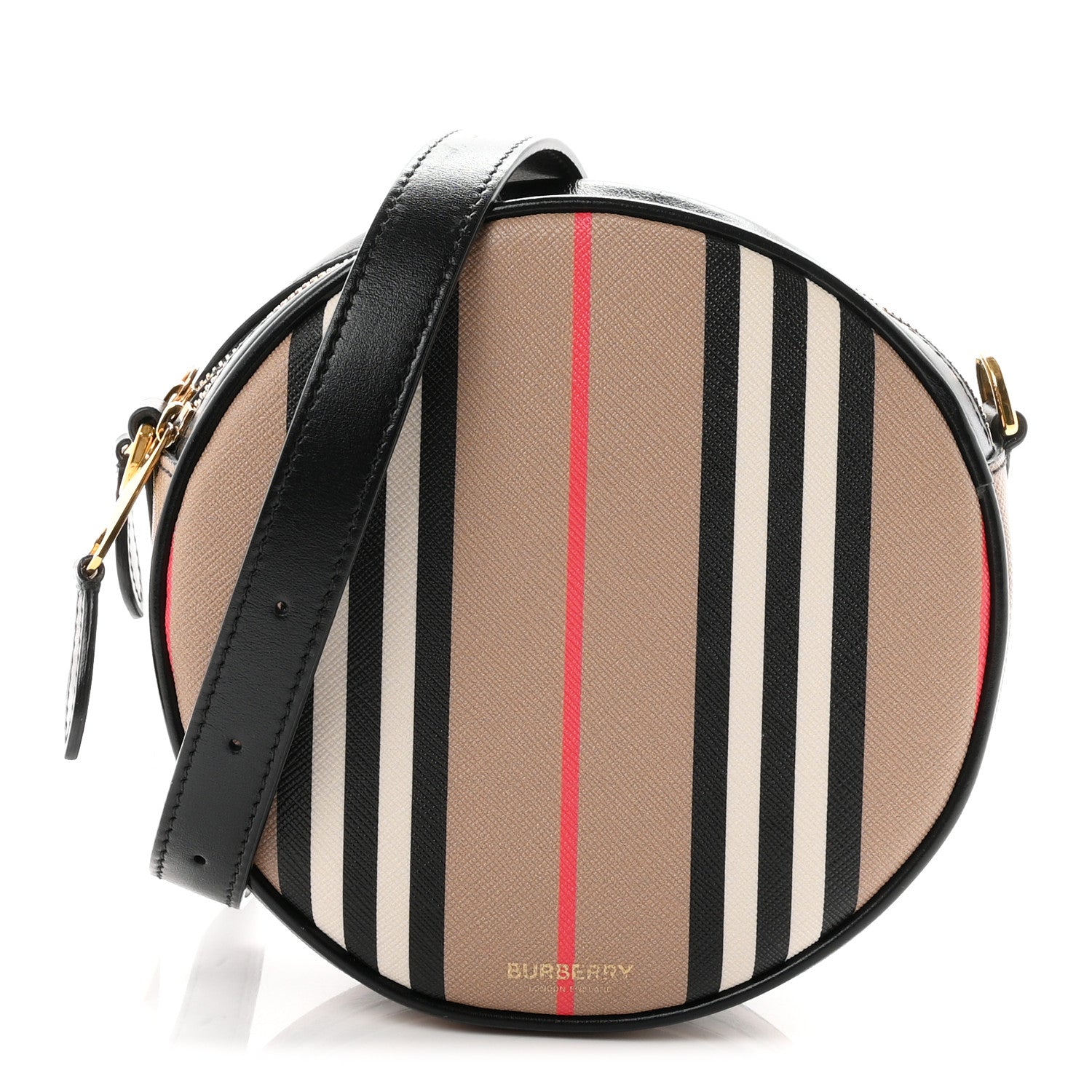 Burberry E-Canvas Calfskin Icon Stripe Louise Bag Archive Beige 1 of 9