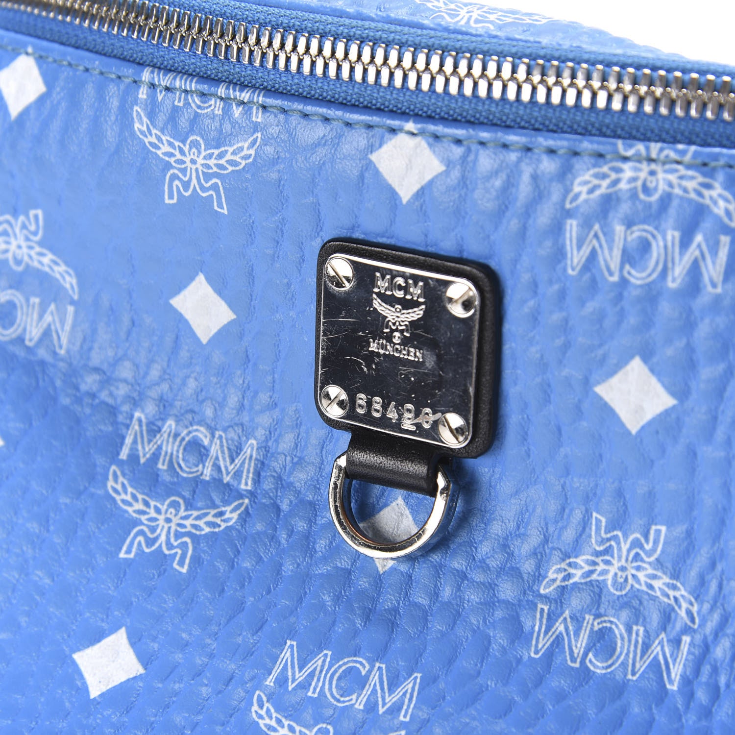 MCM Visetos Medium Stark Belt Bag Blue 8 of 8