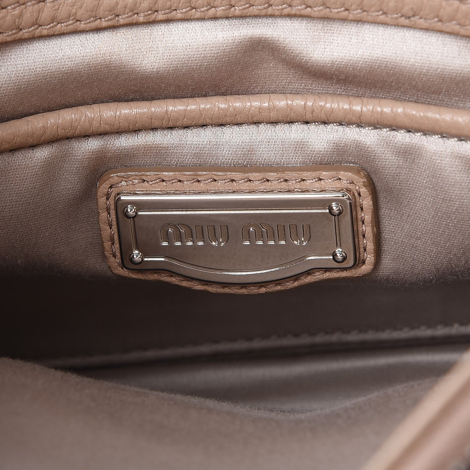 Miu Miu Vitello Phenix Shopping Tote Cammeo 7 of 9
