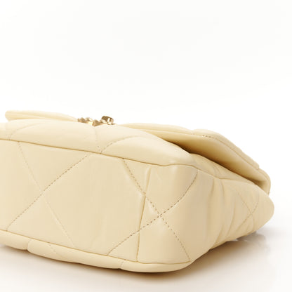 Chanel Lambskin Quilted Medium Chanel 19 Flap Yellow 10 of 11