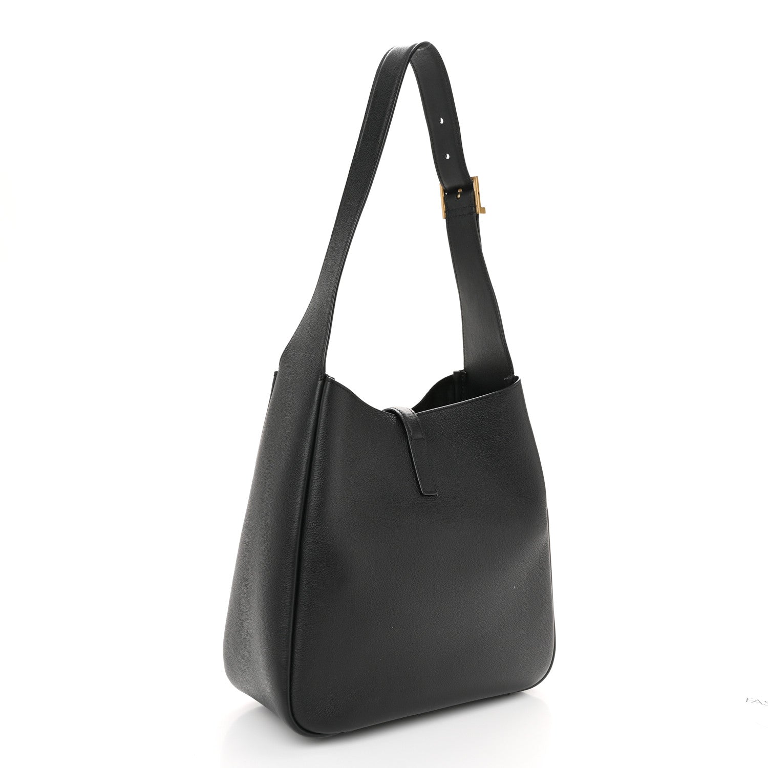 Saint Laurent Smooth Calfskin Small Le 5 A 7 Soft Hobo Black 3 of 9