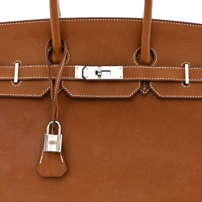 Hermes Natural Barenia Faubourg Birkin 35 Fauve 8 of 10