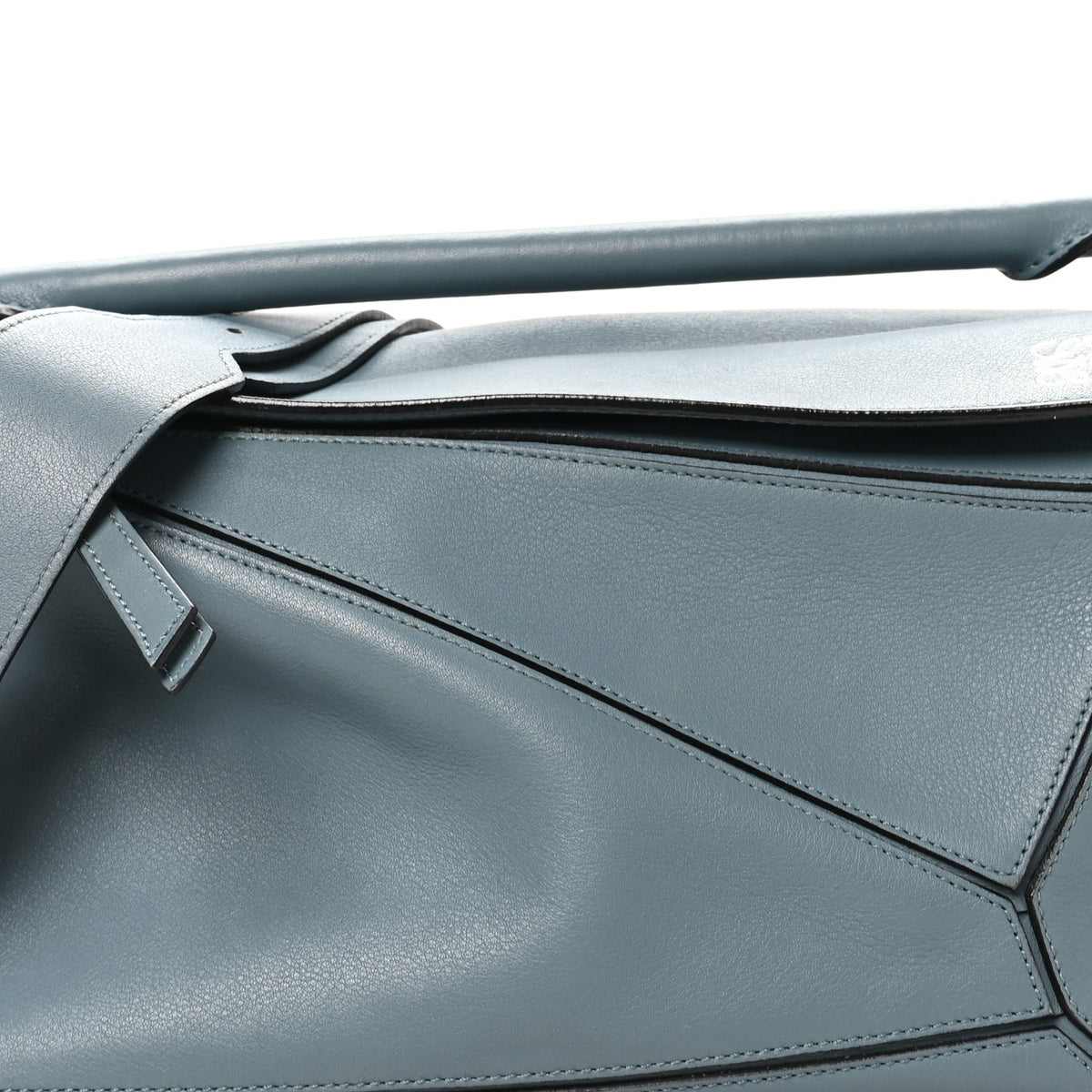 Calfskin Medium Puzzle Bag Stone Blue