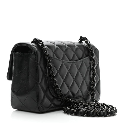 Chanel Lambskin Quilted Mini Rectangular Flap So Black 3 of 11