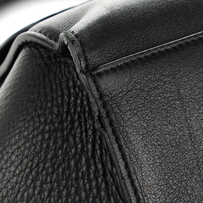 Celine Crocodile Embossed Calfskin Large Trapeze Black 8 of 10