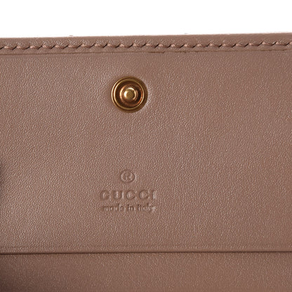 Gucci Calfskin Matelasse GG Marmont Card Case Wallet Porcelain Rose 6 of 8