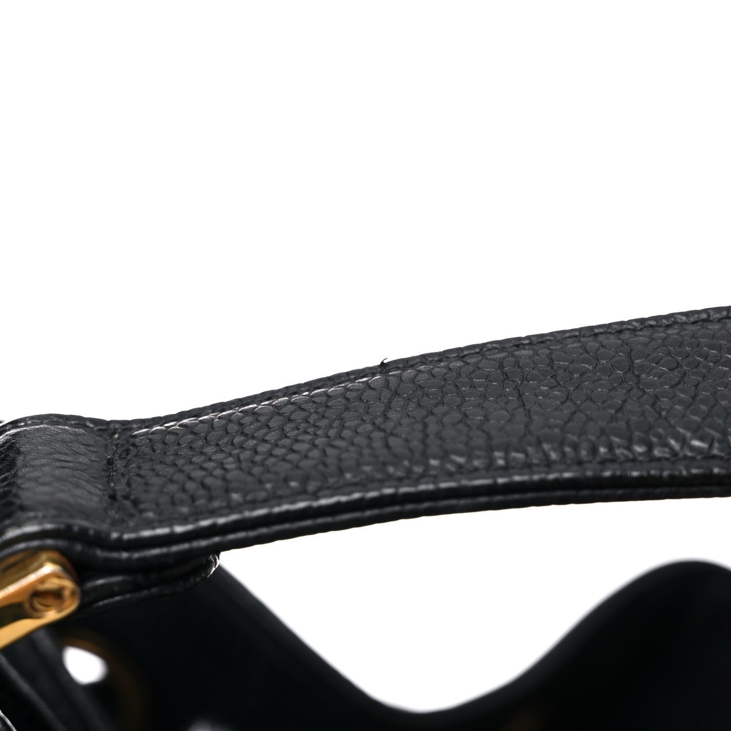 Caviar Quilted Drawstring Backpack Black