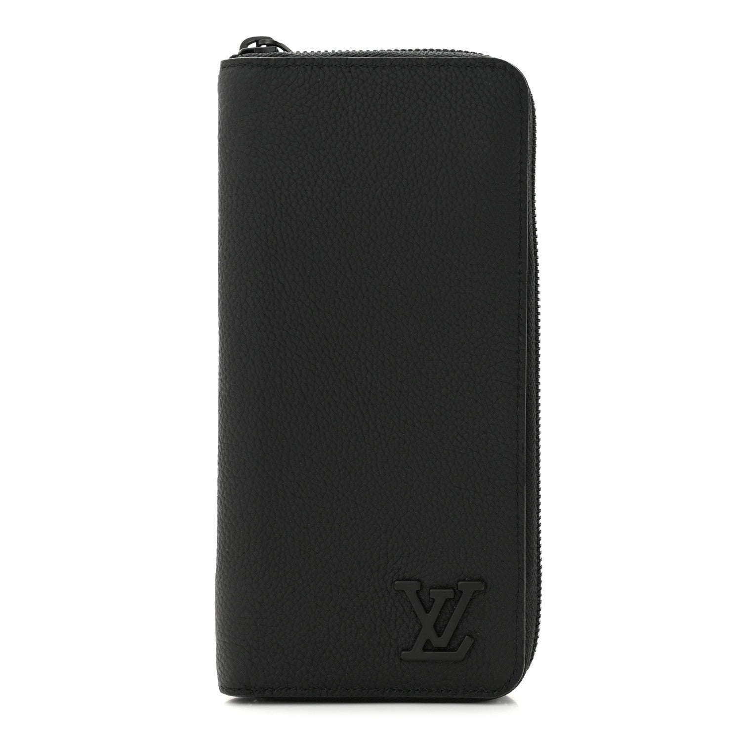 Louis Vuitton Grained Calfskin Aerogram Zippy Wallet Black 1 of 7