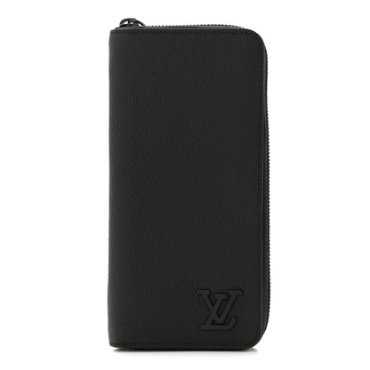 Louis Vuitton Grained Calfskin Aerogram Zippy Wallet Black 1 of 7