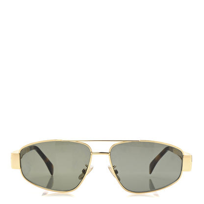 Celine Metal Triomphe 03 Sunglasses CL40281U Gold Green 2 of 8