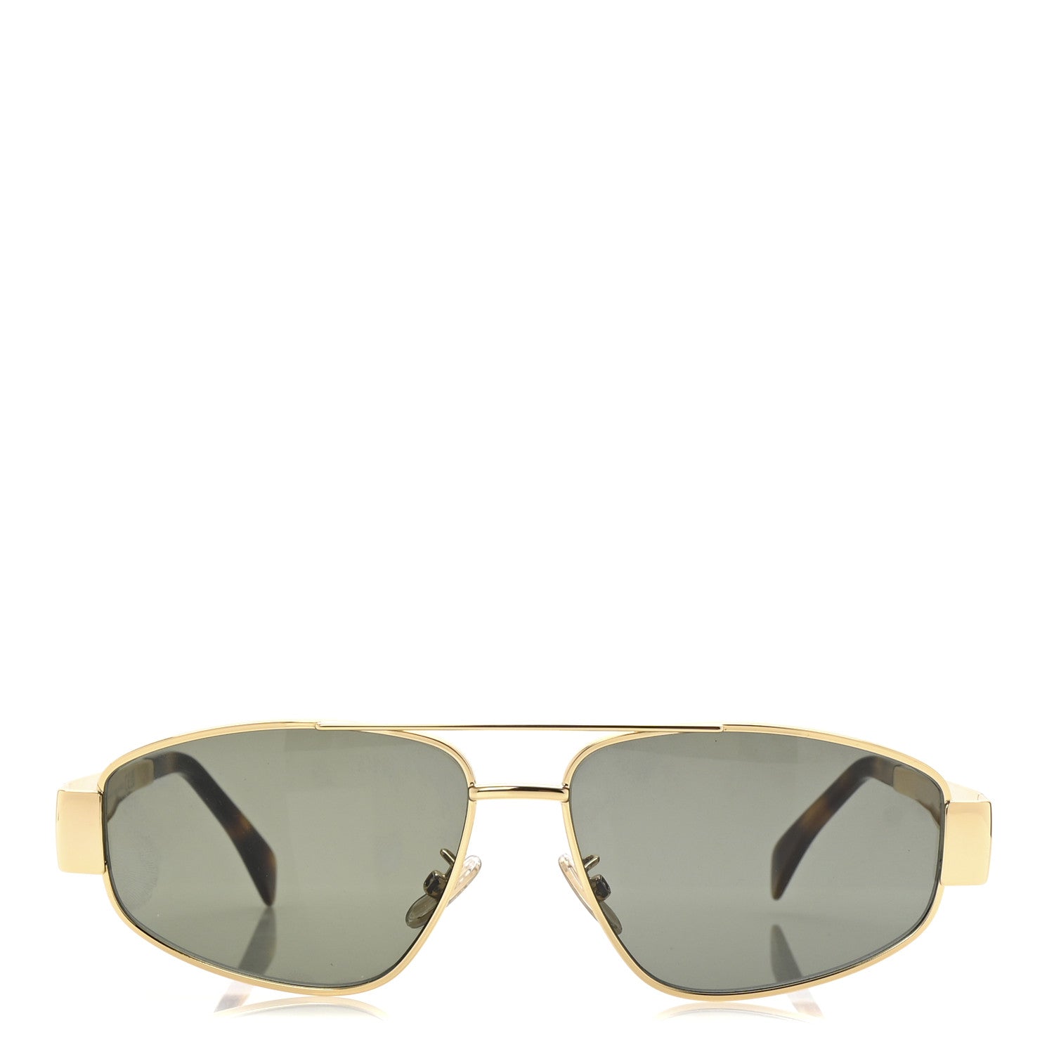 Celine Metal Triomphe 03 Sunglasses CL40281U Gold Green 2 of 8