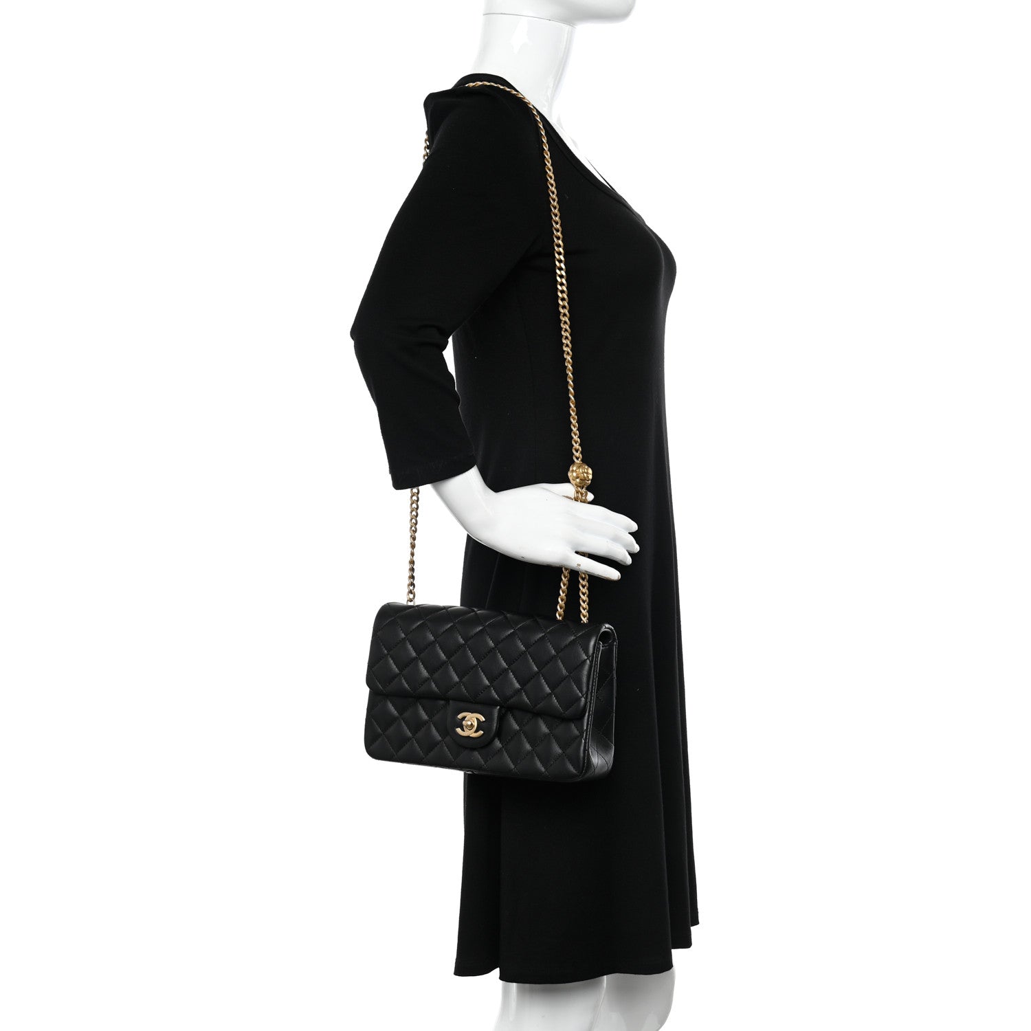 Chanel Lambskin Quilted Small Sweet Camellia Flap Black 2 of 11