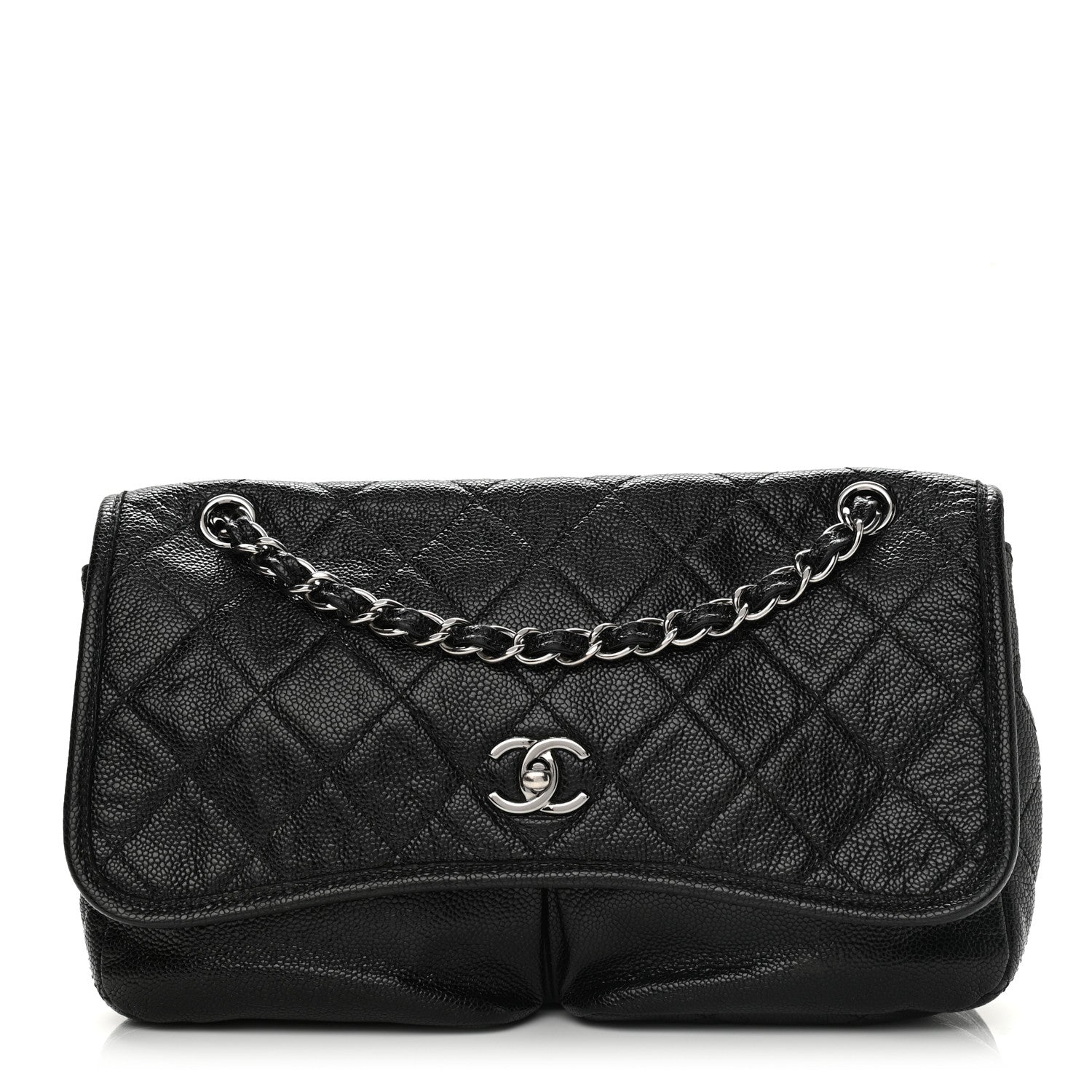 Chanel Grained Calfskin Medium Natural Beauty Flap Black 1 of 9