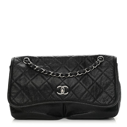 Chanel Grained Calfskin Medium Natural Beauty Flap Black 1 of 9