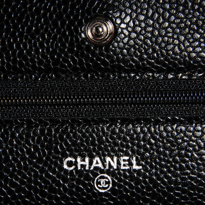 Chanel Caviar Quilted Wallet On Chain WOC Black 6 of 10