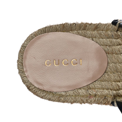 Gucci Monogram Multicolor Criss Cross Espadrille Sandals 41 Pink Blue 9 of 12