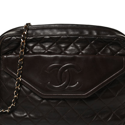 Chanel Lambskin Quilted Tassel Camera Case Brown 7 of 9