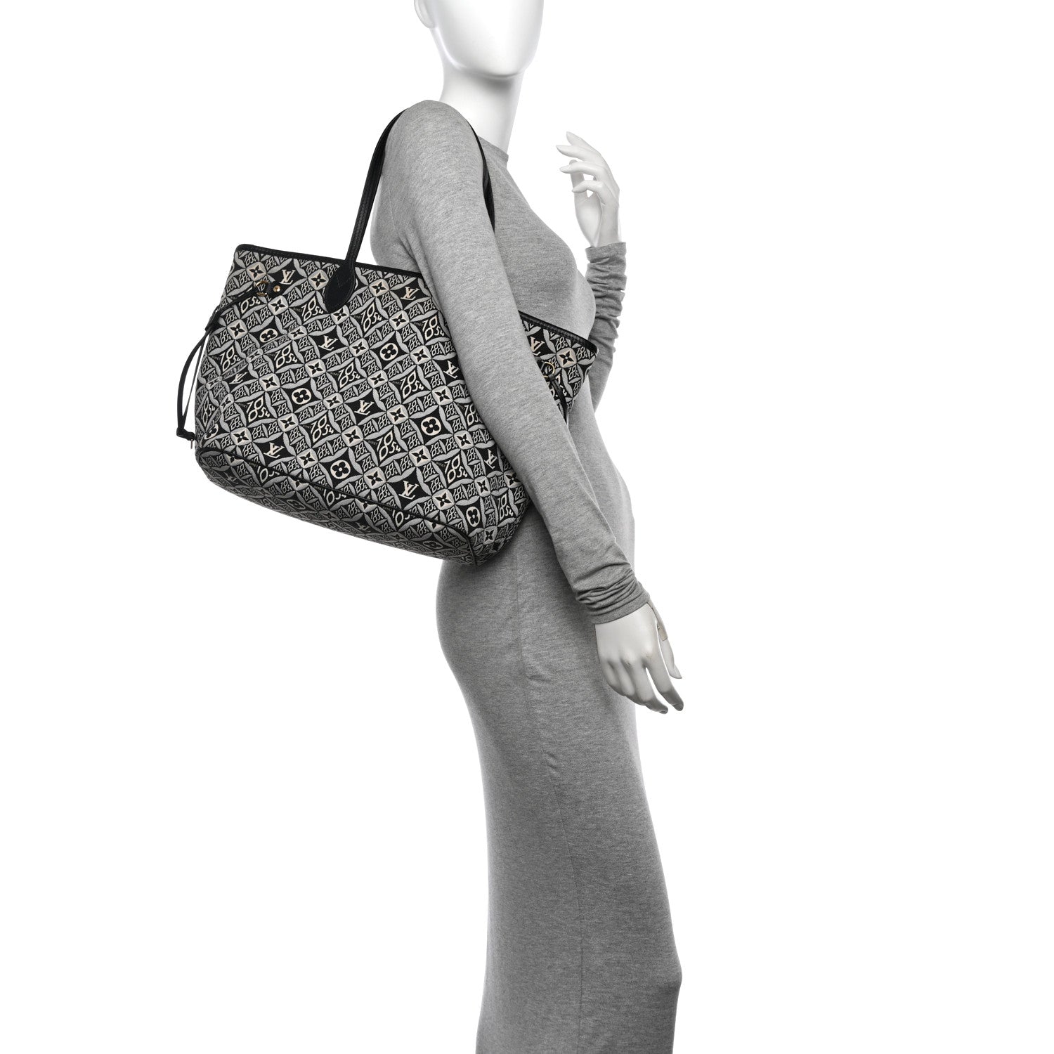 Louis Vuitton Jacquard Since 1854 Neverfull MM Grey 2 of 11