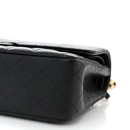 Chanel Caviar Quilted Medium Double Flap Black 10 of 11
