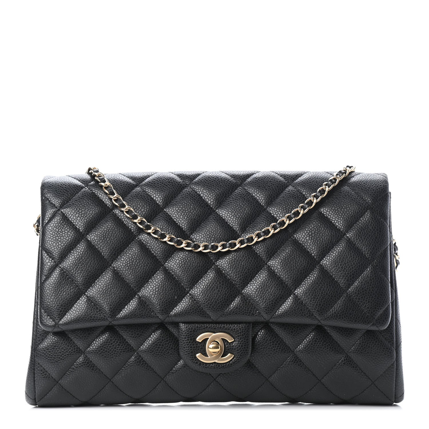 Chanel Caviar Quilted Clutch With Chain Flap Black 1 of 6