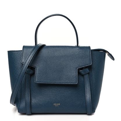 Celine Grained Calfskin Nano Belt Bag Abyss Blue 1 of 13