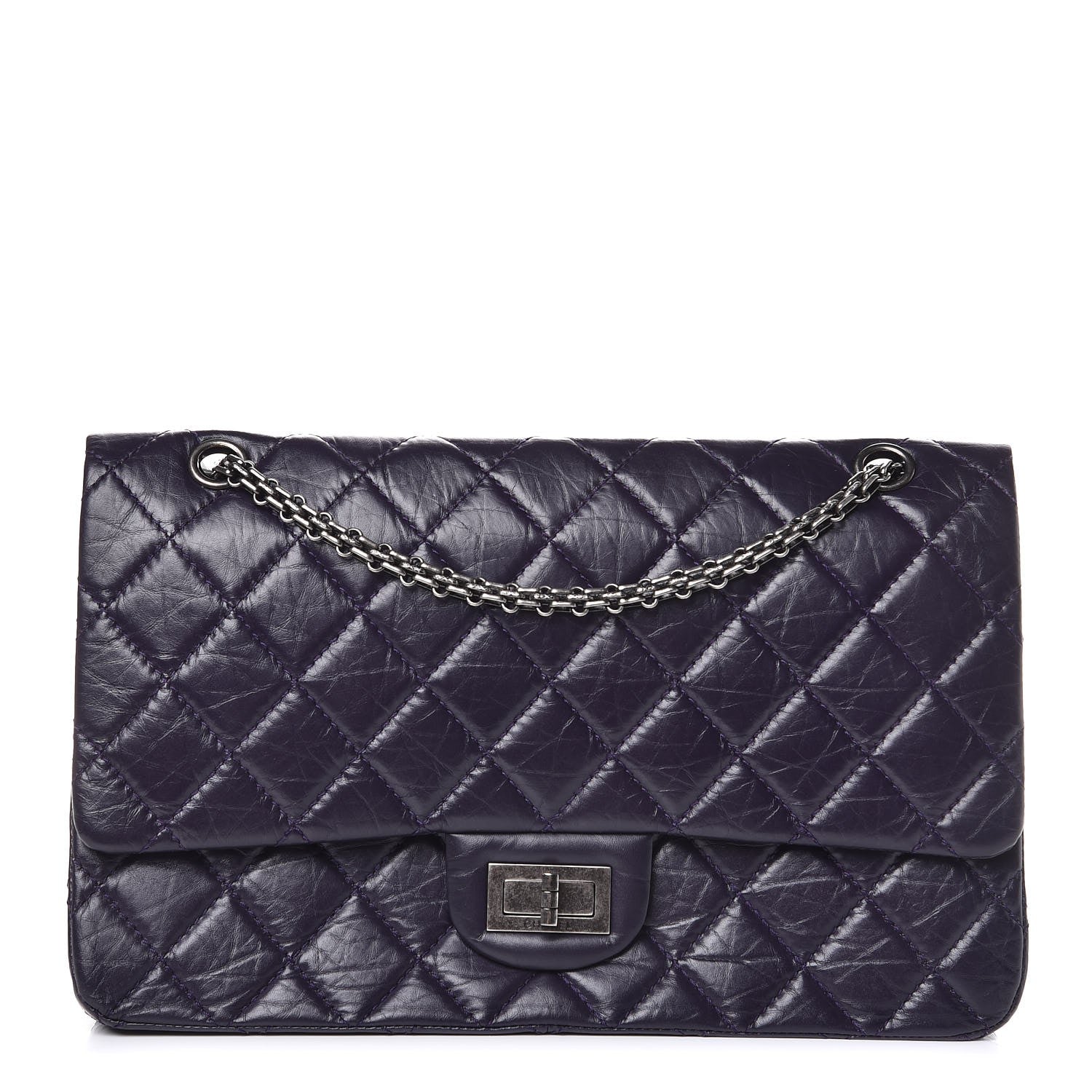 Chanel Aged Calfskin Quilted 2.55 Reissue 227 Flap Dark Purple 1 of 8