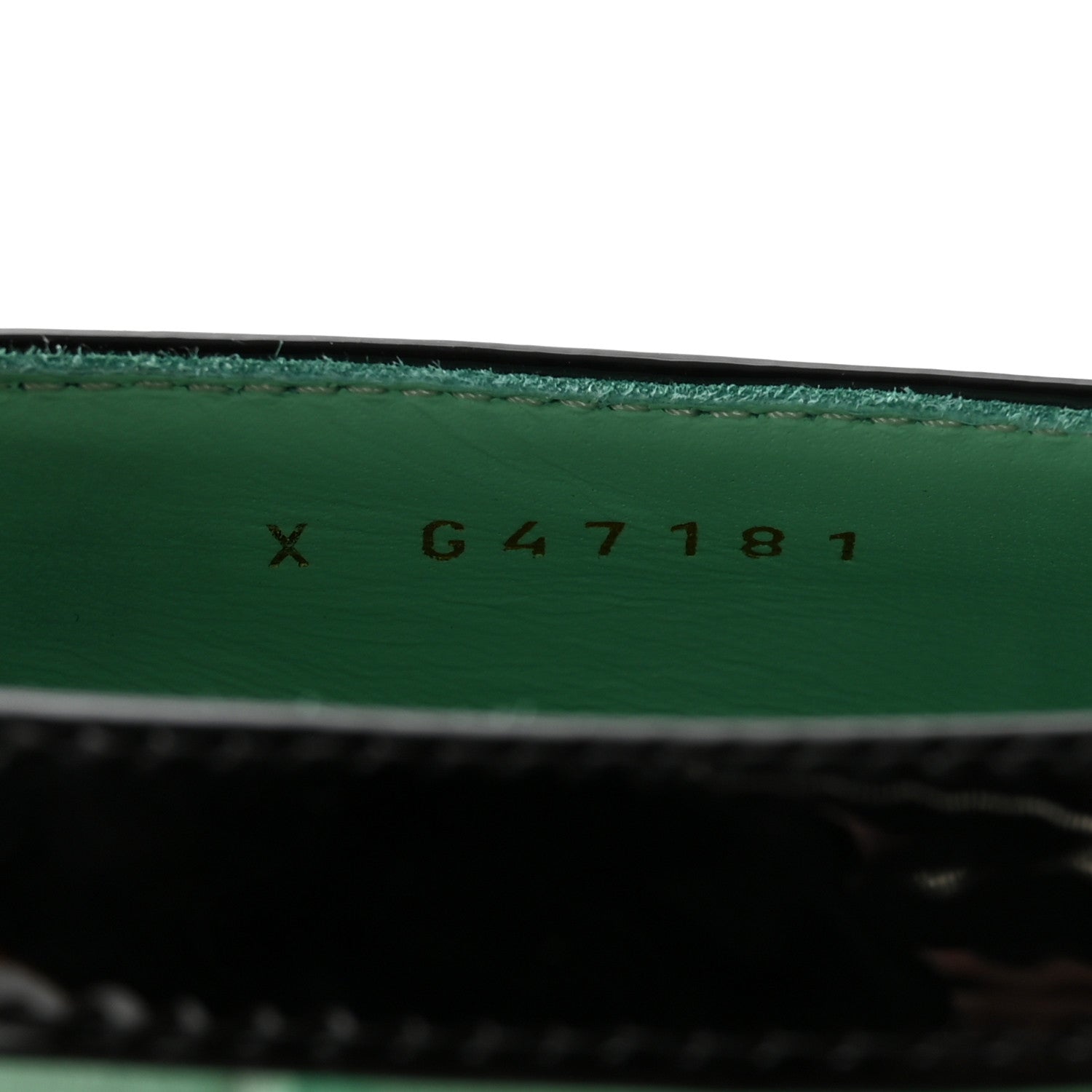 Chanel Crocodile Embossed Patent Calfskin Pumps 37.5 Green Black 9 of 10