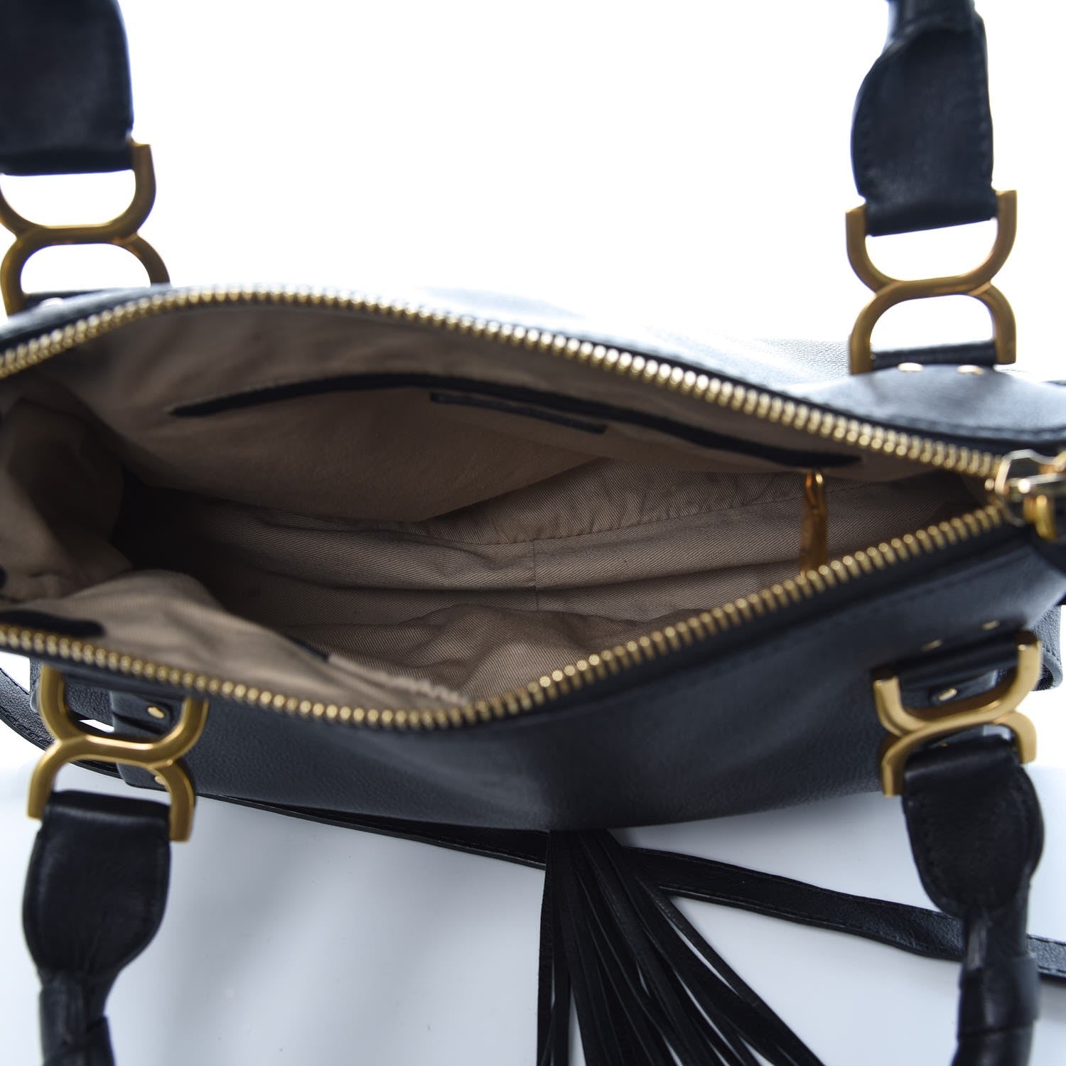 Chloe Calfskin Studded Medium Marcie Satchel Black 6 of 12