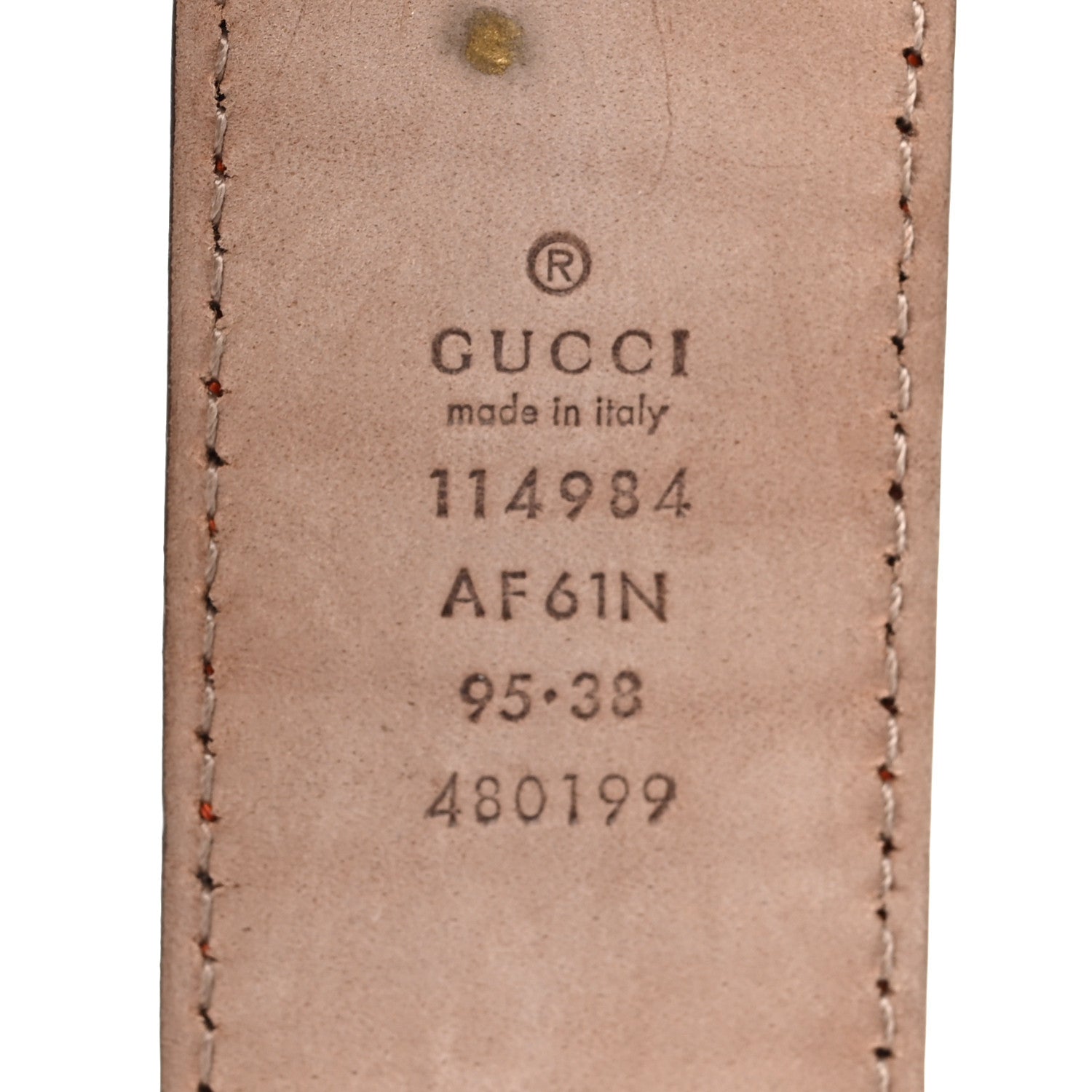 Gucci Guccissima Signature Interlocking G 40mm Belt 95 38 Orange 3 of 4