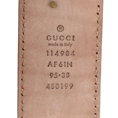 Gucci Guccissima Signature Interlocking G 40mm Belt 95 38 Orange 3 of 4