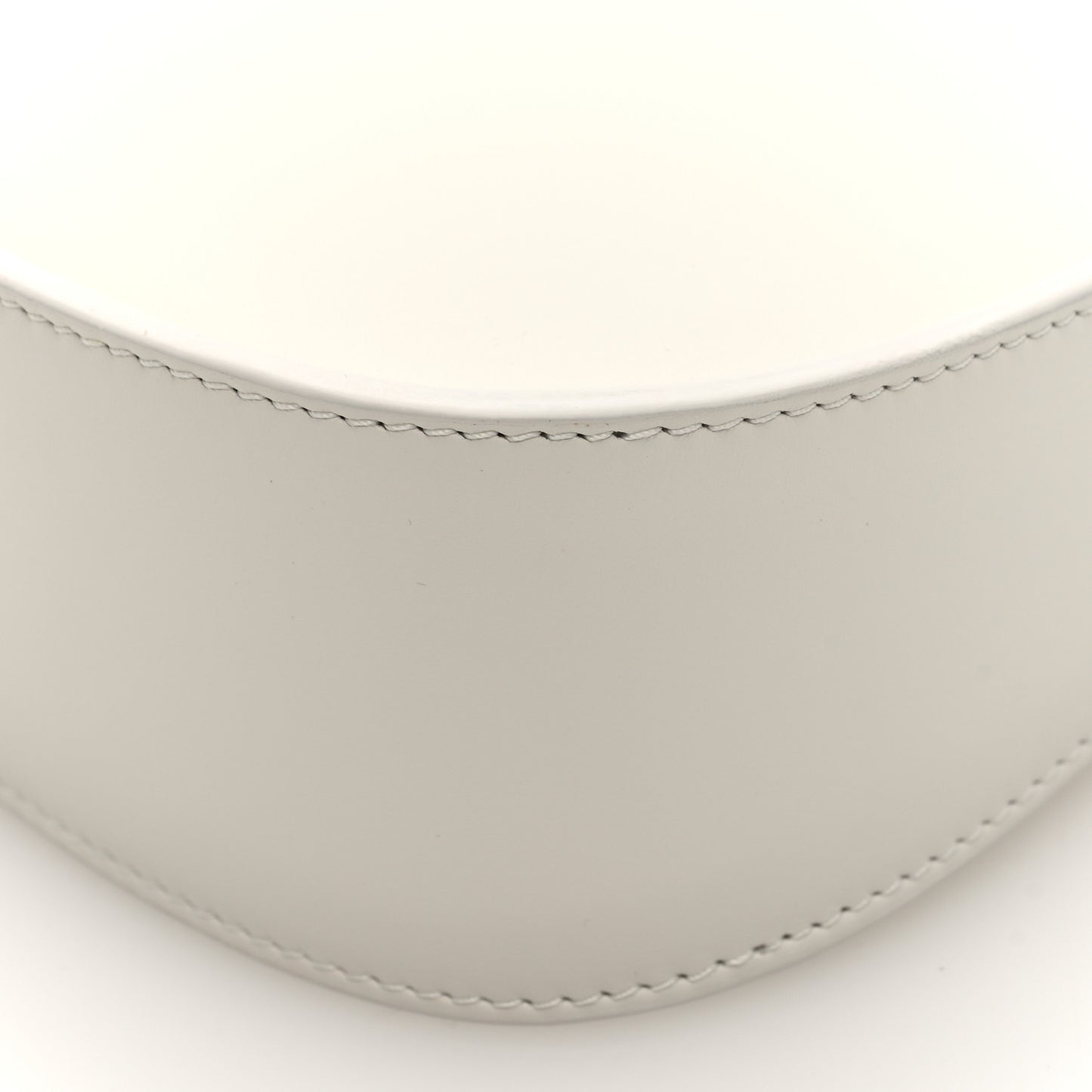 Smooth Calfskin Half Moon Shoulder Bag New Ivory
